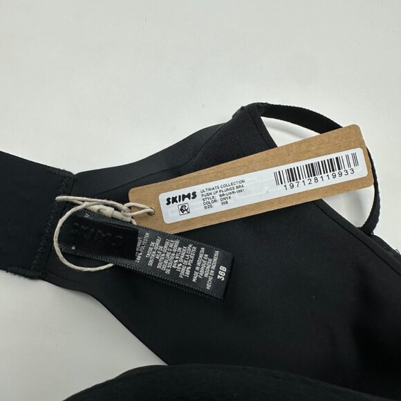 SKIMS NWT ultimate collection push up plunge bra 36B onyx black - Picture 6 of 7